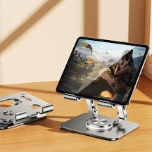 Zhltools Katlanabilir Alüminyum Tablet Ve Telefon Tutucu Standı Gümüş