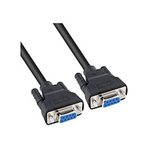 Rs232 Seri Kablo - 9 Pin - Dişi - Dişi - 4 Metre - Siyah