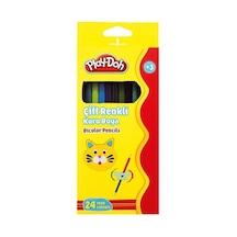 Play-Doh 24 Renk 12'Li Bicolor Kuruboya Kalemi