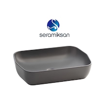 Seramiksan Tezgahüstü Lavabo Mat Antrasit 55 CM