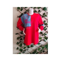 Çınar Boutique Kot Detaylı Sweatshirt Turuncu Turuncu