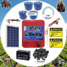 Pars Elektrikli Çit Ayı-domuz Kovucu Eco Set 2000 Ahşap Direk İzolatörlü