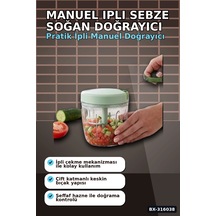 Manuel El Rondosu İpli Pratik Sebze Soğan Doğrayıcı Mutfak Aleti Bx-316038