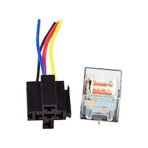 12 Volt 30/40 Amper Şeffaf Role ve Soketi 5 Fişli