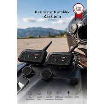 Premium Motosiklet Helmet İnterkom Ejeas Double V6pro+ 2li İkili Ses Takım