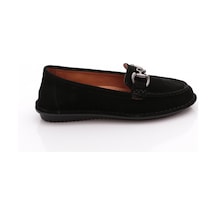 Dgn E224 Kadin Loafer Ayakkabi Siyah Süet