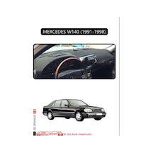 Mercedes W140 1991-1998torpido Koruma Halısı Siyah Kenar