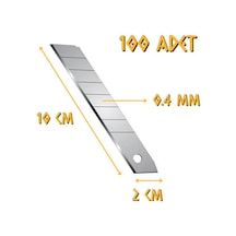 Kupa Tyson Maket Bıçağı Falçata Yedeği 18 X 0.4 Mm. - 100 Adet