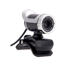 Leezsing Yüksek Kaliteli Usb Web Kamerası: 360 Derece Dönebilir, Mikrofonlu, Gümüş Renk, Bilgisayar Ve Laptop Uyumlu