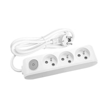 Viko Multi-let Üçlü Grup Priz Anahtarlı Topraklı Kablolu Çocuk Korumalı 2 Mt Standart
