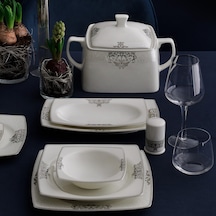 GÜRAL CAROLINE 85 PARÇA KARE BONE YEMEK TAKIMI - 56861