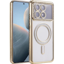 Xiaomi Poco X6 Pro Uyumlu Joke Simli Magneticsafe Kılıf - Gold