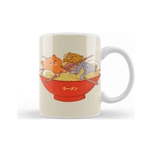 Ramen And Cats Kupa Bardak Porselen Karışık