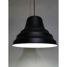 Riolight Retro Siyah Içi Beyaz Tekli Metal Sarkıt Çap: 27Cm (538288592)