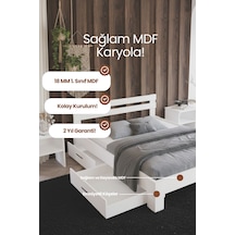 Letto 4 Çekmeceli Çift Kişilik Mdf Karyola
