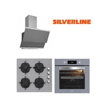 Silverline 3420 - CS5335S01 - BO65E4S01 Gri Cam Ankastre Set