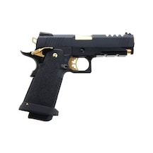Aw Hx2711 4.3" Hi-capa Slide Cut Compact Black & Gold Gbb Airsoft Tabanca
