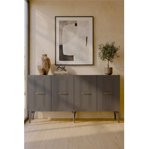 Ka1545ag Rıva Konsol Antrasit-gold 150cm Antrasit - Altın
