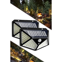 Starmax Güneş Enerjili Hareket Sensörlü Ip65 Suya Dayanıklı 100 Led Lamba 1410 10 Parça Siyah