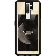 Oppo A5 2020 Peeking Tasarımlı Glossy Telefon Kılıfı Siyah