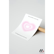 Stay Positive Kalp Aura, Çerçevesiz Yüksek Kalite Duvar Afişi - Kişiye Özel Hediye