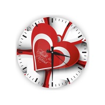 Kişiye Özel Cam Duvar Saati 27 Cm. - 009 Çok Renkli