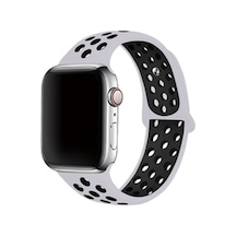 Apple Watch Uyumlu Ultra 49mm Kordon Krd-02 Silikon Strap Kayış - Gri