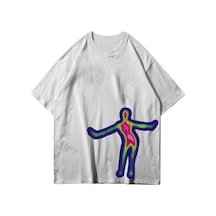 Noıssey Chulchan Shop Xhumanx Hoppidik Oversize Streetwear T-shirt Beyaz