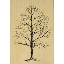 Judikins Kauçuk Damga, 10x7 Cm, Kış Ağacı Deseni