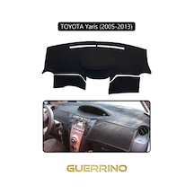 Toyota Yaris 2005-2013 Torpido Koruma Halısı Siyah Kenar