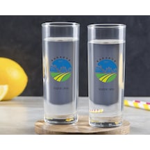 Kişiye Özel Renkli Baskılı Sakarya Tasarımlı Turistik İkili Vodka Bardağı-1 Sarı