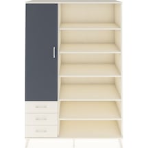 Hyperion Dolap 9 Raflı 3 Çekmeceli 3 Kapaklı 132x44x195 Aytaşı-antrasit/aytaşı Antrasıt/aytası