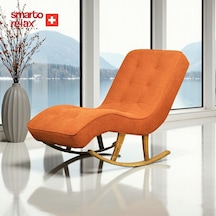 Smarto Relax Dinlenme Koltuğu Buket Ergonomik Teddy Leke Tutmaz Kumaş Turuncu Turuncu
