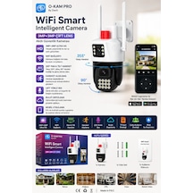 O-kam 6015 3mp+3mp Uyumlu 21 Ledli Dual Çift Lensli Hareketli Gece Renkli Sesli Ptz Wifi Güvenlik Kamerası Beyaz - 913736064