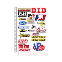 Motosiklet Sponsor Sticker Seti Seti 5