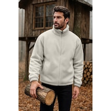 Ghassy Co. Erkek Pro Termal İç Dış Sherpa Sonbahar Kış Tam Fermuarlı Peluş Sweatshirt Ekru Ghassy Co. Erkek Pro Termal İç Dış Sherpa Sonbahar Kış Tam Fermuarlı Peluş Sweatshirt Ekru