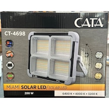 Cata Ct-4698 Miami Solar Led Projektör Yeni Solar Panel Ve Pil Ömrü Güçlendirilmiş Cata