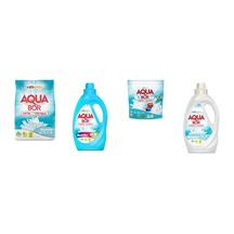 Aquabor Doğal Mineralli 4 Kg Beyaz + Sıvı Renkliler + Tablet + Sıvı Beyaz 4 Lü Set