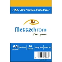 Parlak Fotoğraf Kağıdı Epson Hp Canon Uyumlu 20 Adet A4 20x30cm
