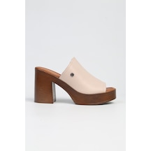Pierre Cardin Pc-7235 - 3807 Pudra-kadın Dolgu Topuk Terlik Pudra