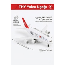 Türk Hava Yolları Thy Metal Oyuncak Uçak Çek Bırak Die-cast Yolcu Uçağı Maketi 23 Cm