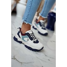 U.s. Polo Assn. Tracky Memory Foam Kadın Sneakers Ayakkabı 867800000740 231 Beyaz-mavi Beyaz-mavi