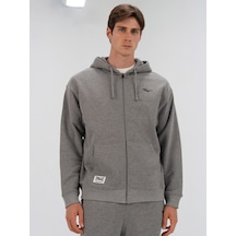 Everlast Heritage Champions Gri Unisex Full Zip Sweatshirt Koyu Gri Melanj