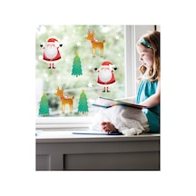 0 Yılbaşı Yeni Yıl Geyik Noel Baba Çocuk Odası Duvar Çıkartması Sticker