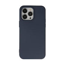 Apple iPhone  Uyumlu,  15 Pro Kılıf Nano İçi Kadife Silikon - Lacivert