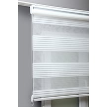 Pileli Beyaz Zebra Stor Kaliteli Güneşlik Perdeler