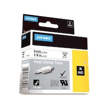 Dymo Rhinopro Isıyla Küçülen Şerit 6 Mmx1,5 M Beyaz/siyah 18051 Diğer