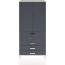 Hyperion Dolap 3 Raflı 5 Çekmeceli 2 Kapaklı 88x44x195 Aytaşı... Aytaşı