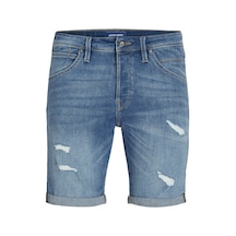 Jack & Jones Jack Jones Erkek Likralı Kot Şort 12269608 Indigo - Mavi