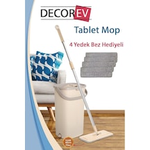 Magic Flat Tablet Mop Set - 4 Yedek Bez Hediyeli